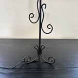 Lampe tripode abat-jour brodé