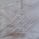 Large and old yarn sheet. Embroidery - days - monogram.