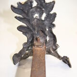 Pair of chimney tracks in bronze