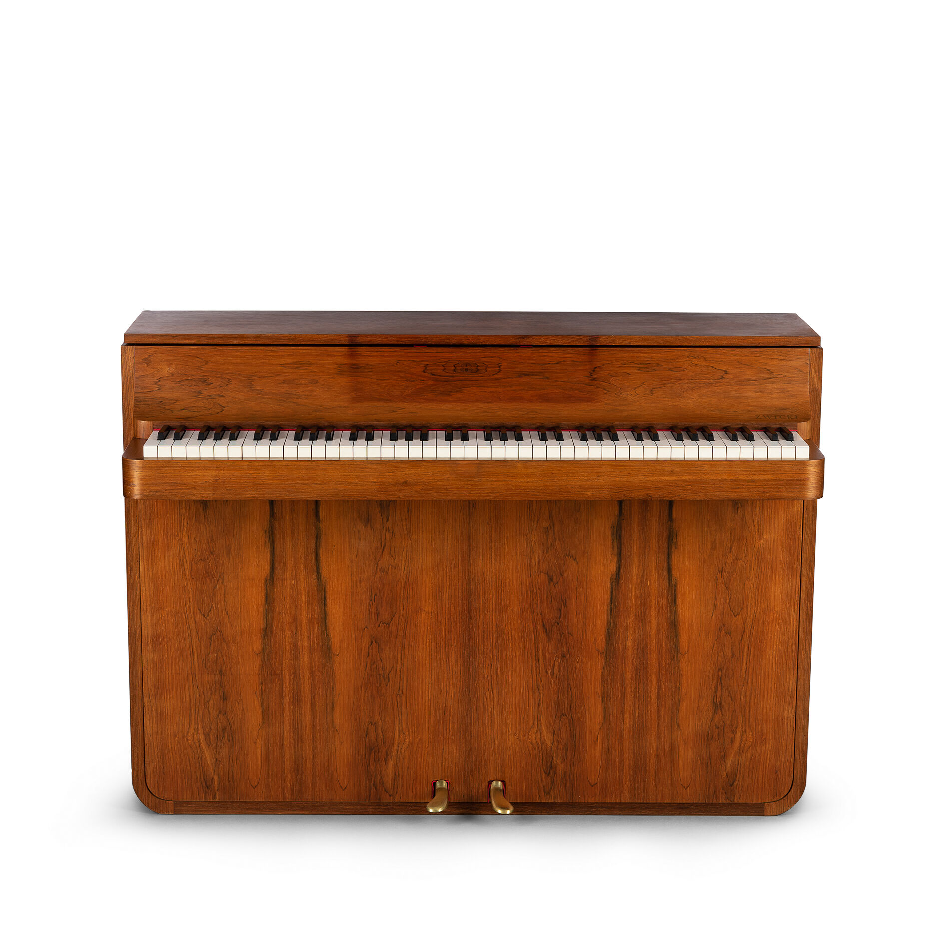 Danish mid-century modern hardwood pianette Bij Louis Zwicki, 1960s