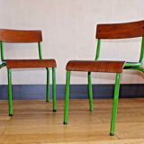 Pair small school chairs