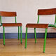 Paire petites chaises école