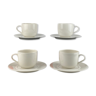 Coffee Cups with saucers by Ettore Sottsass for Alessi La Bella Tavola - 2 pieces per box - New