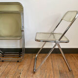 Four Plia folding chairs by Giancarlo Piretti edited by Castelli