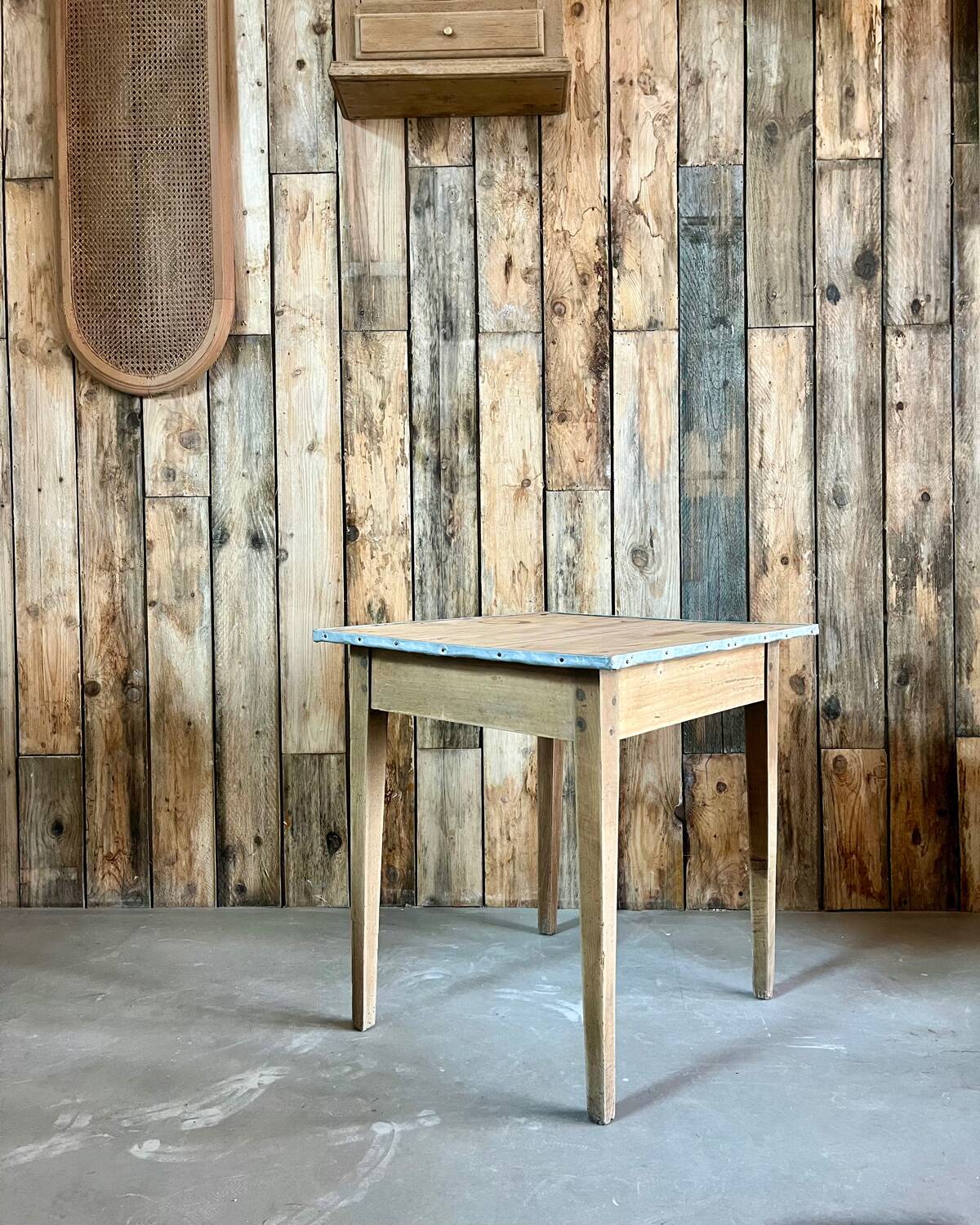 Wood and metal table