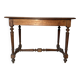 Antique solid wood table with turned legs