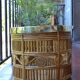 Bamboo and brass basket circa 1960 italy