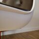 Set of 4 Executive Strafor shell chairs in leather, plastic and chrome 1970s