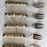 Set of 5 dessert forks 50s