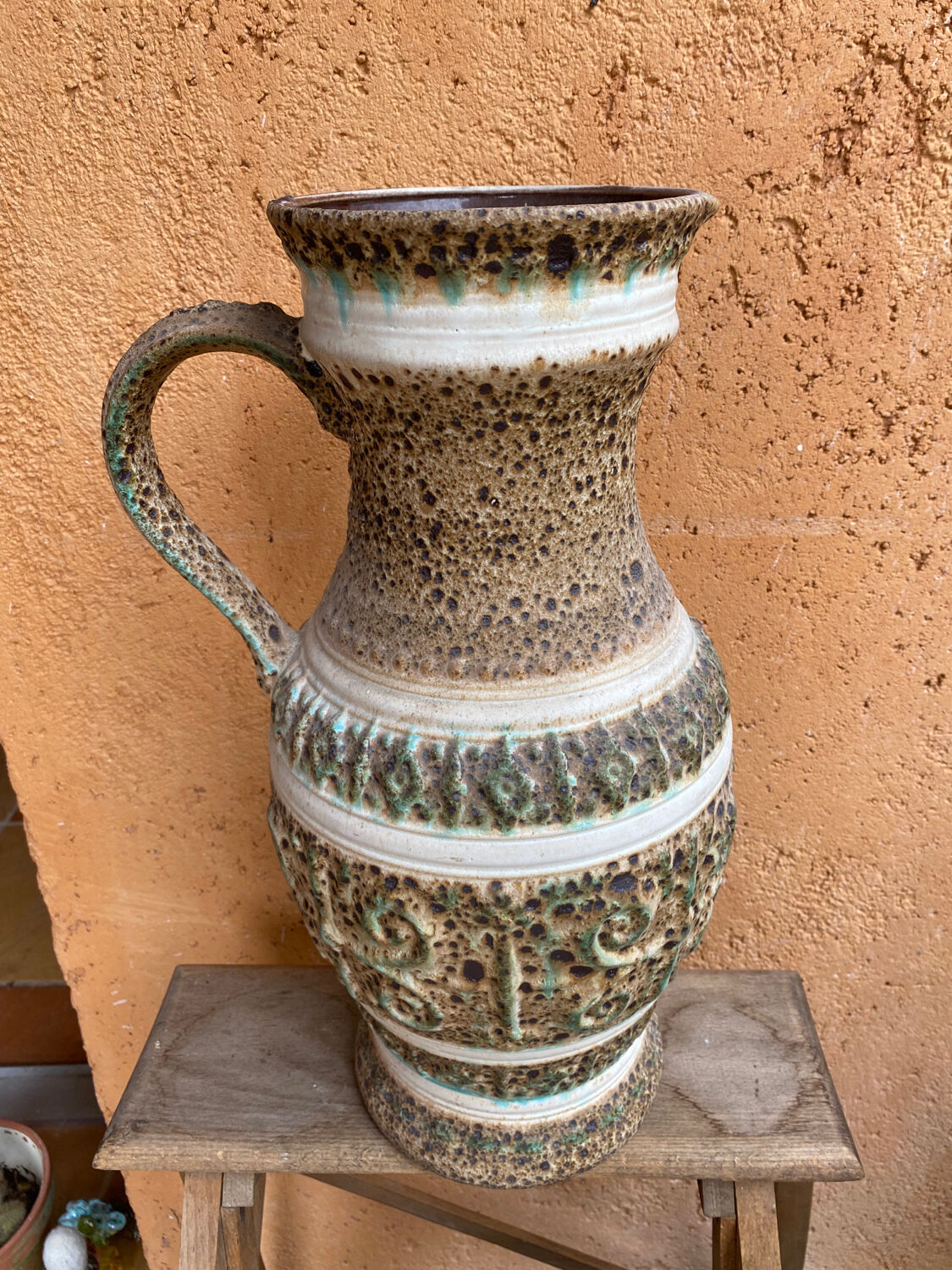 Old terracotta jar