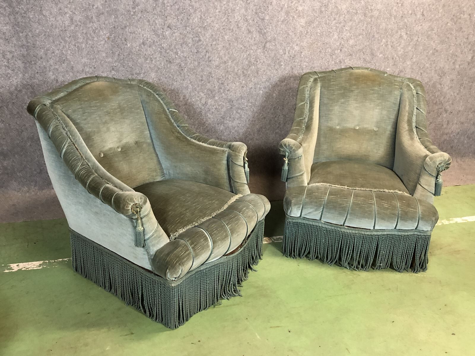 Pair of armchairs Toad of the 1930s