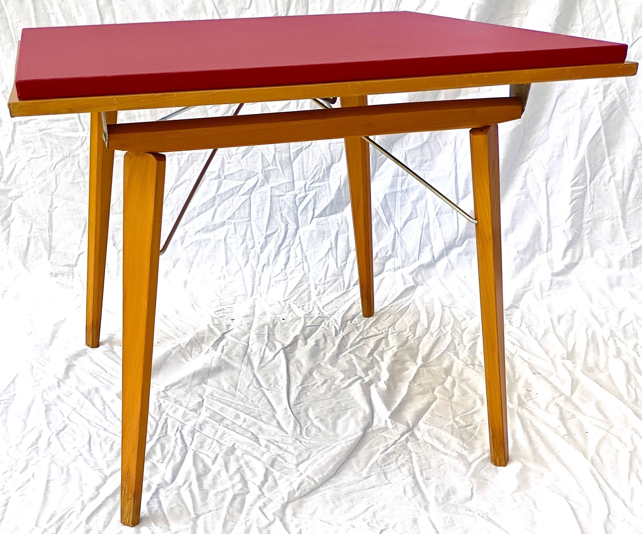 petite table pliante 65 x 65 bois/skaî