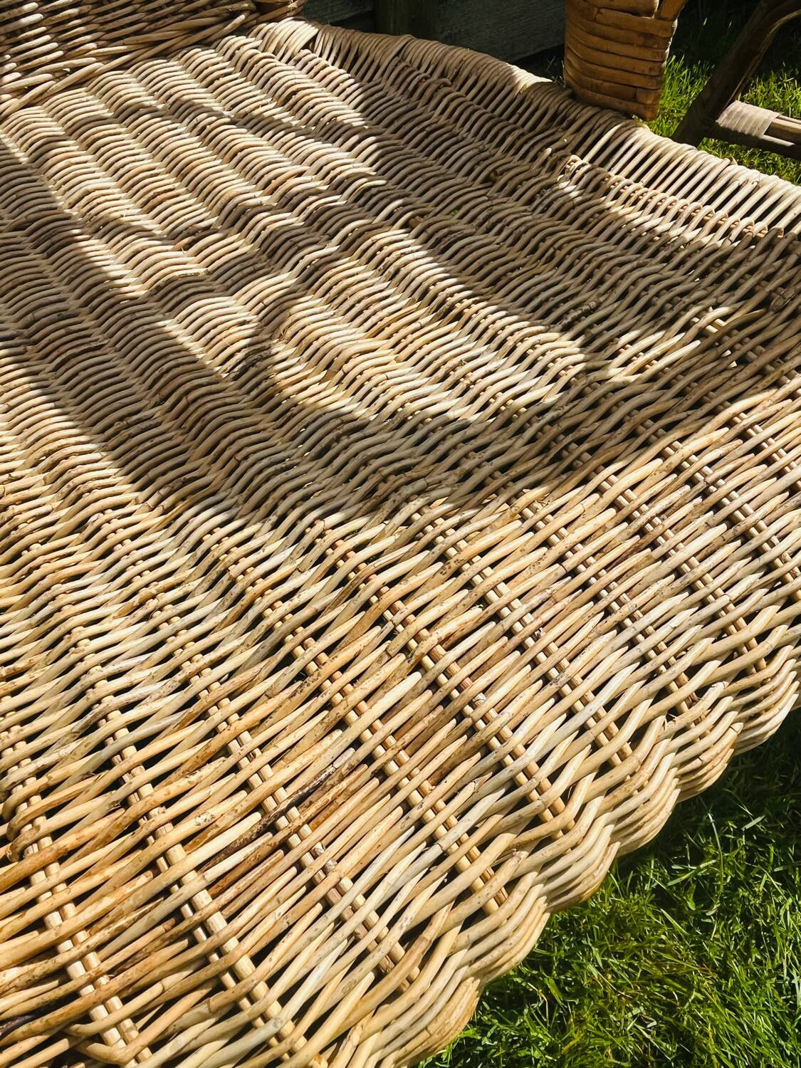 Rattan armchair duo