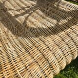 Rattan armchair duo