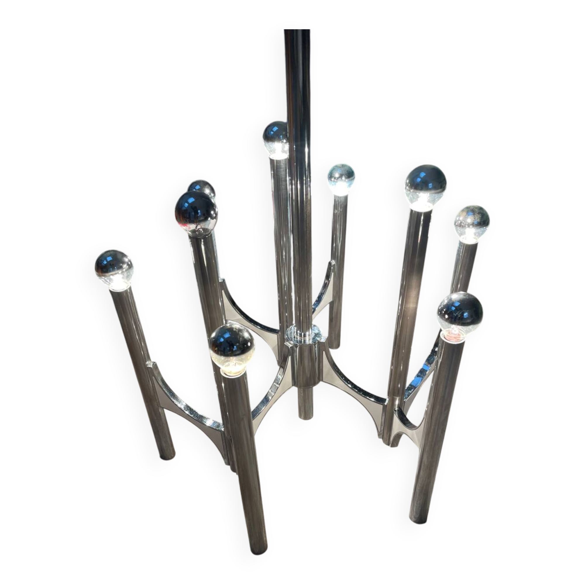 Gaetano Sciolari chandelier 70s 9 lights