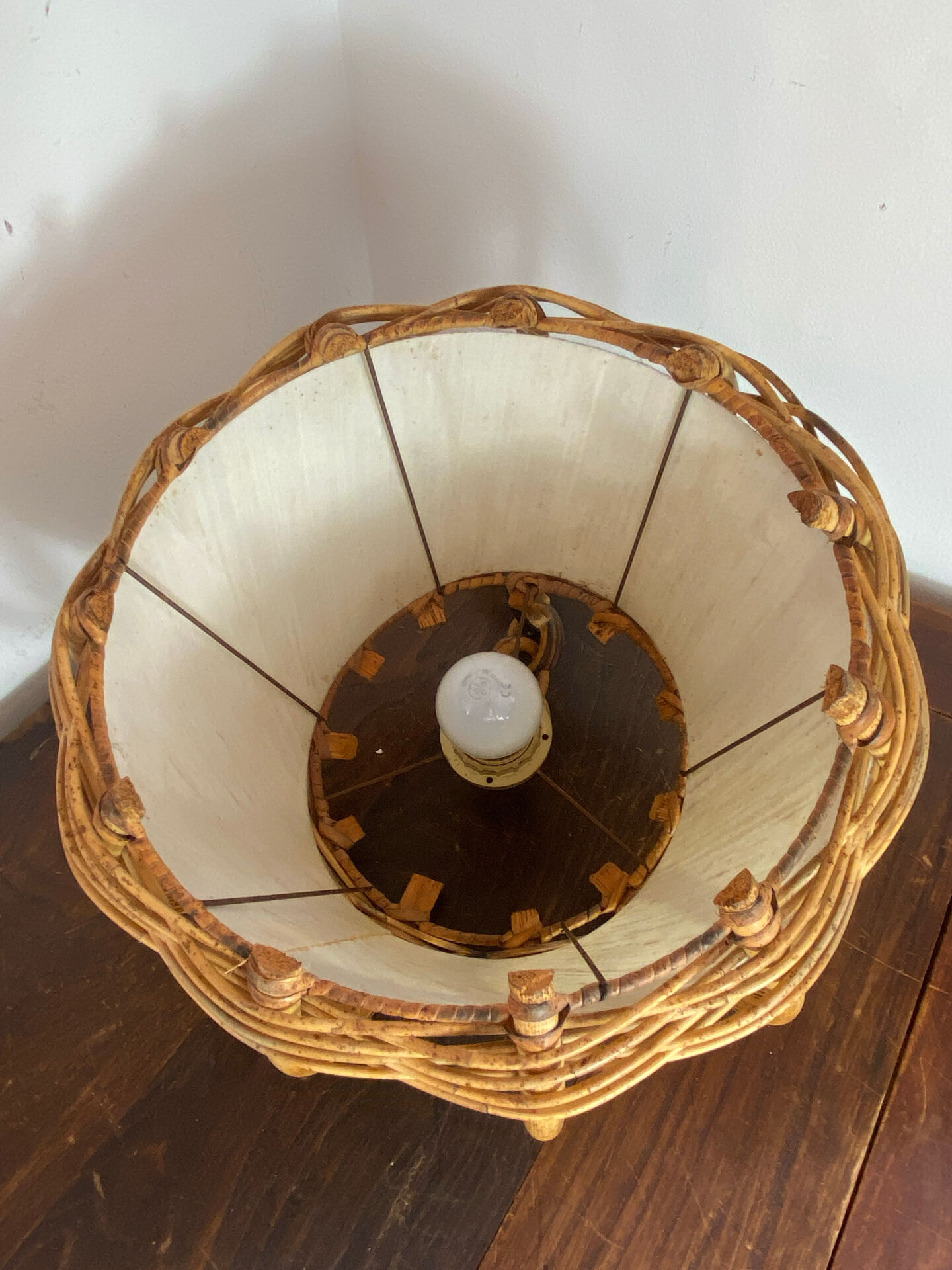 Bamboo and rattan suspension, Louis Sognot