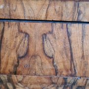 Louis Philippe walnut commode from the 19th century + grey Saint-Anne marble