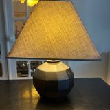 black ceramic lamp from the 80s