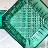 Vintage square ramekins made of Arcoroc glass - Emerald Green