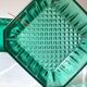 Vintage square ramekins made of Arcoroc glass - Emerald Green