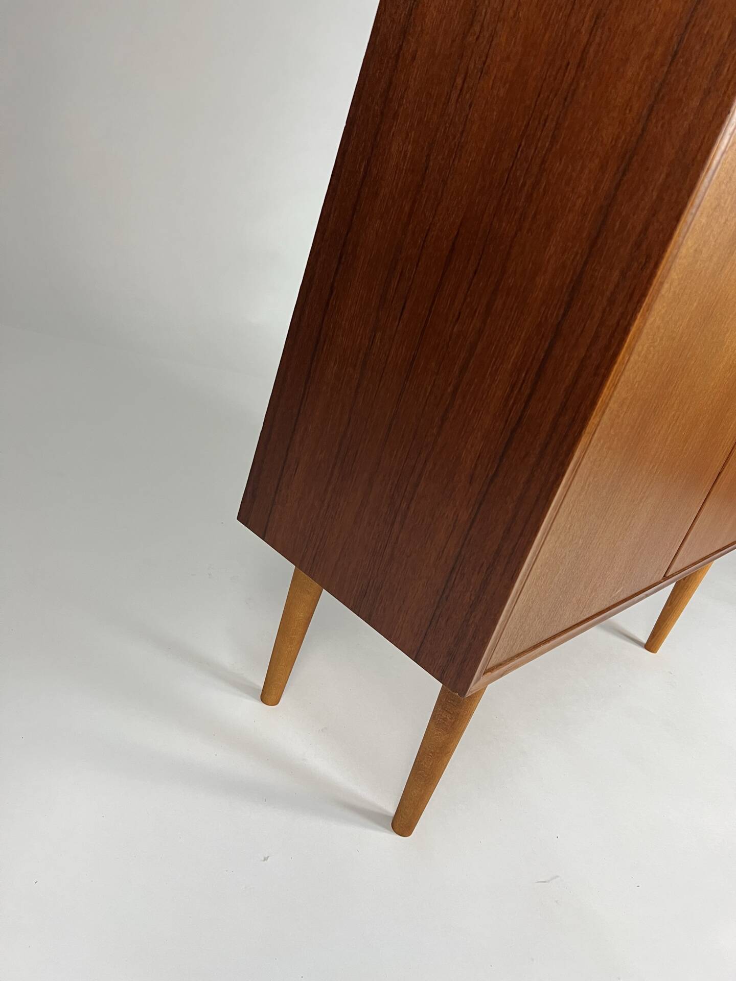 Vintage teak wardrobe highboard closet by H. Riestenpatt 1960s