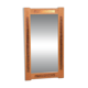 Vintage Danish wall mirror design from the 1960s in oak and stamped brass.