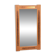 Vintage Danish wall mirror design from the 1960s in oak and stamped brass.