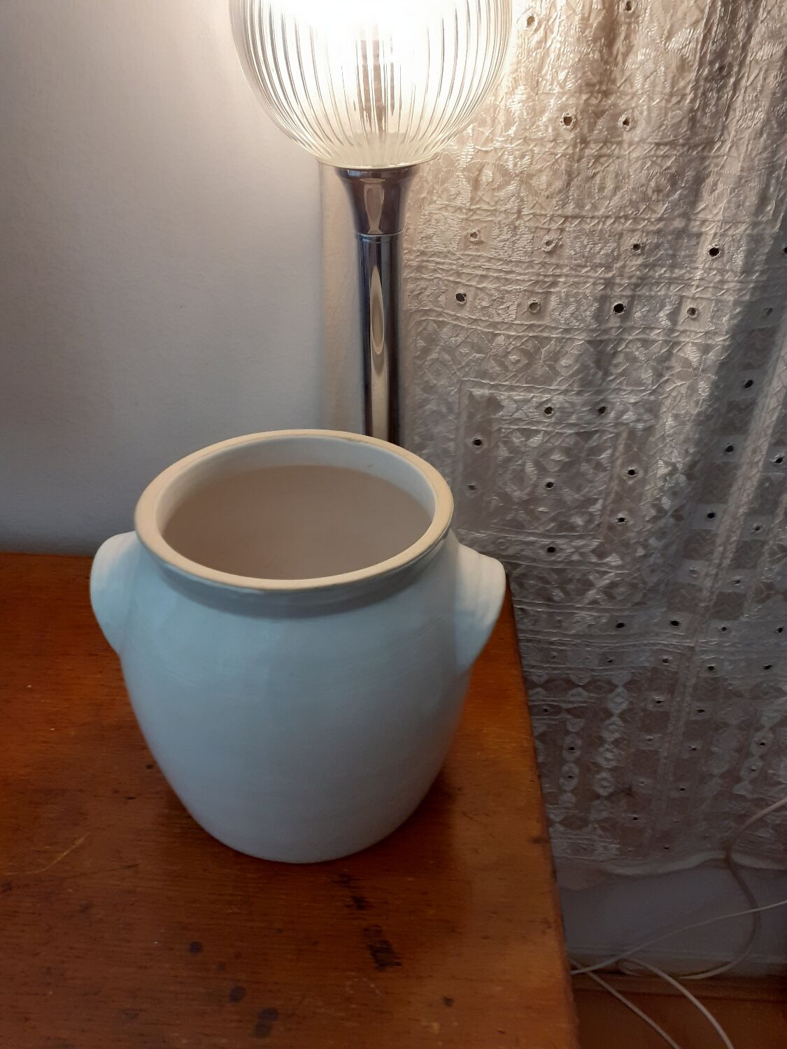 White pickle pot