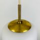 Scandinavian suspension Kina by Bent Karlby for Lyfa 1960 opaline brass