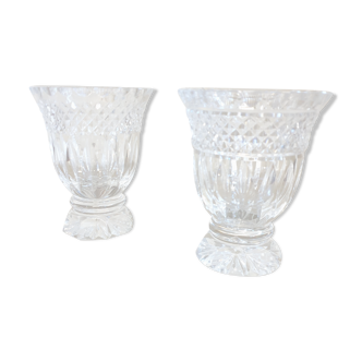 Pair of crystal vases