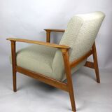 Fauteuil danoise beige en Boucle années 1970