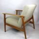 Fauteuil danoise beige en Boucle années 1970
