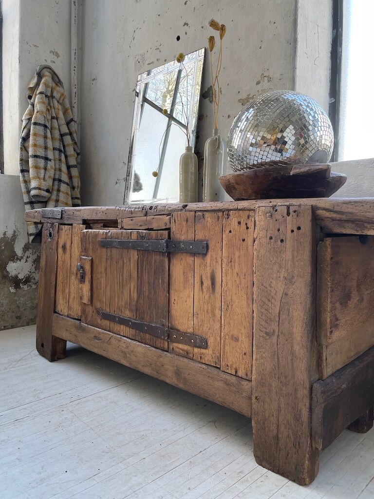 Established former brutalist console oak pine