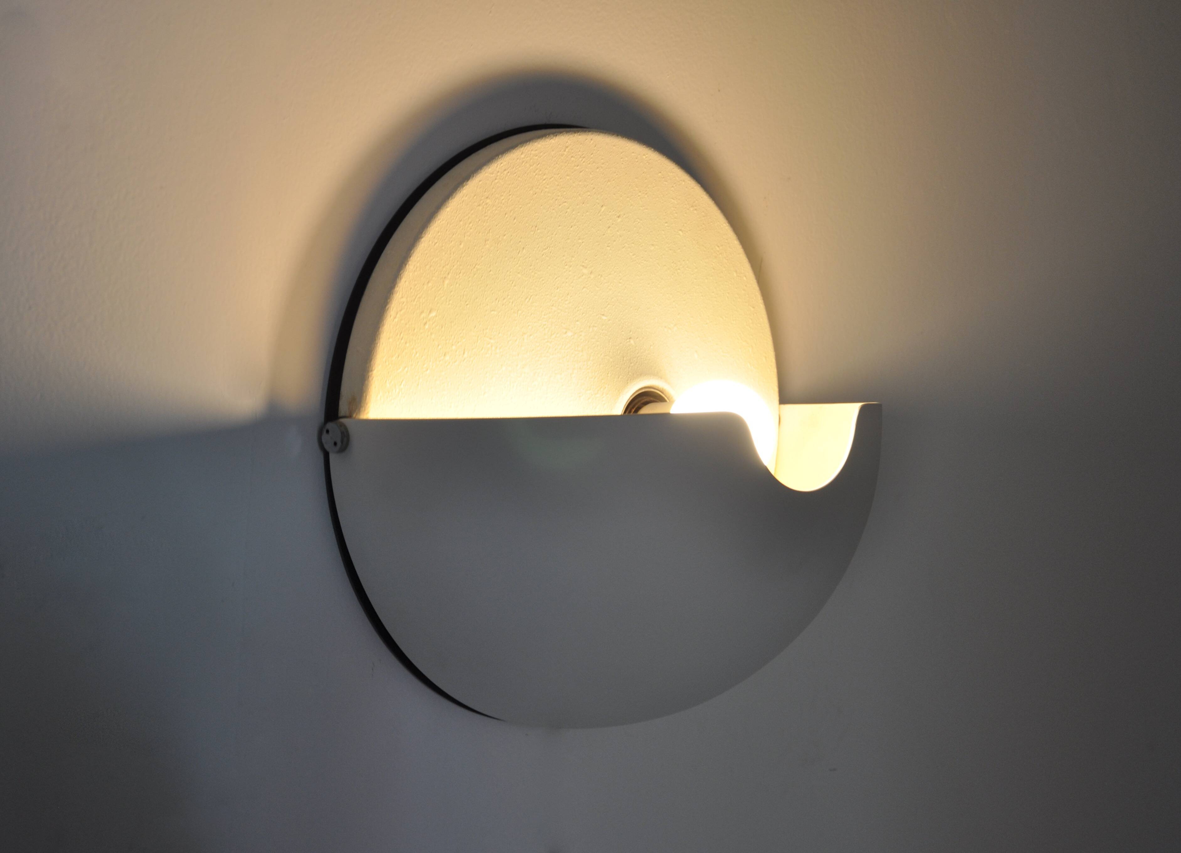 Large Mezzanotte wall lamp by Harvey Guzzini, 1970s