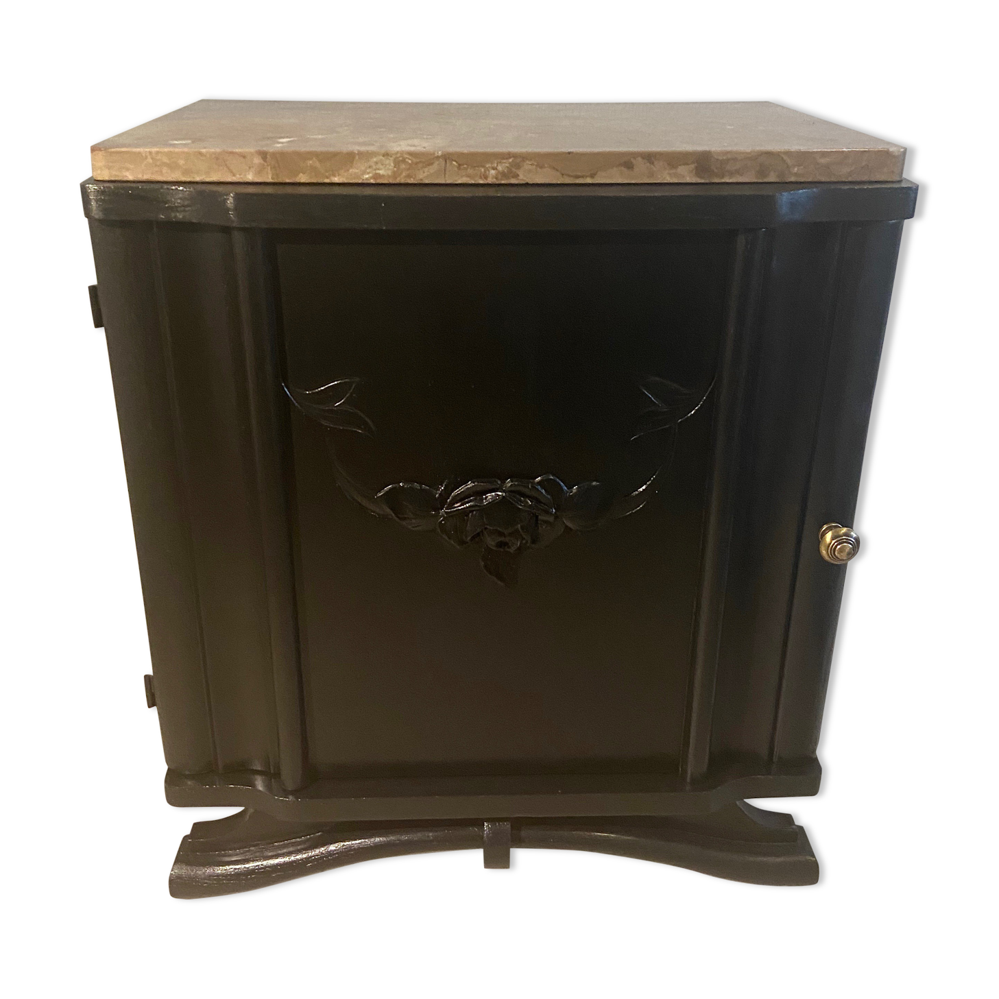 Black Art Deco bedside table