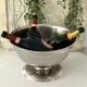 French champagne cooler bowl Leclerc Briant Vinum silver plated