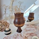 Carved wooden bowl/vase