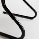 Vintage black leather cantilever chair with metal frame – 1980s Italian design