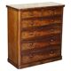 Victorian commode in flame wood with four drawers