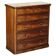 Victorian commode in flame wood with four drawers