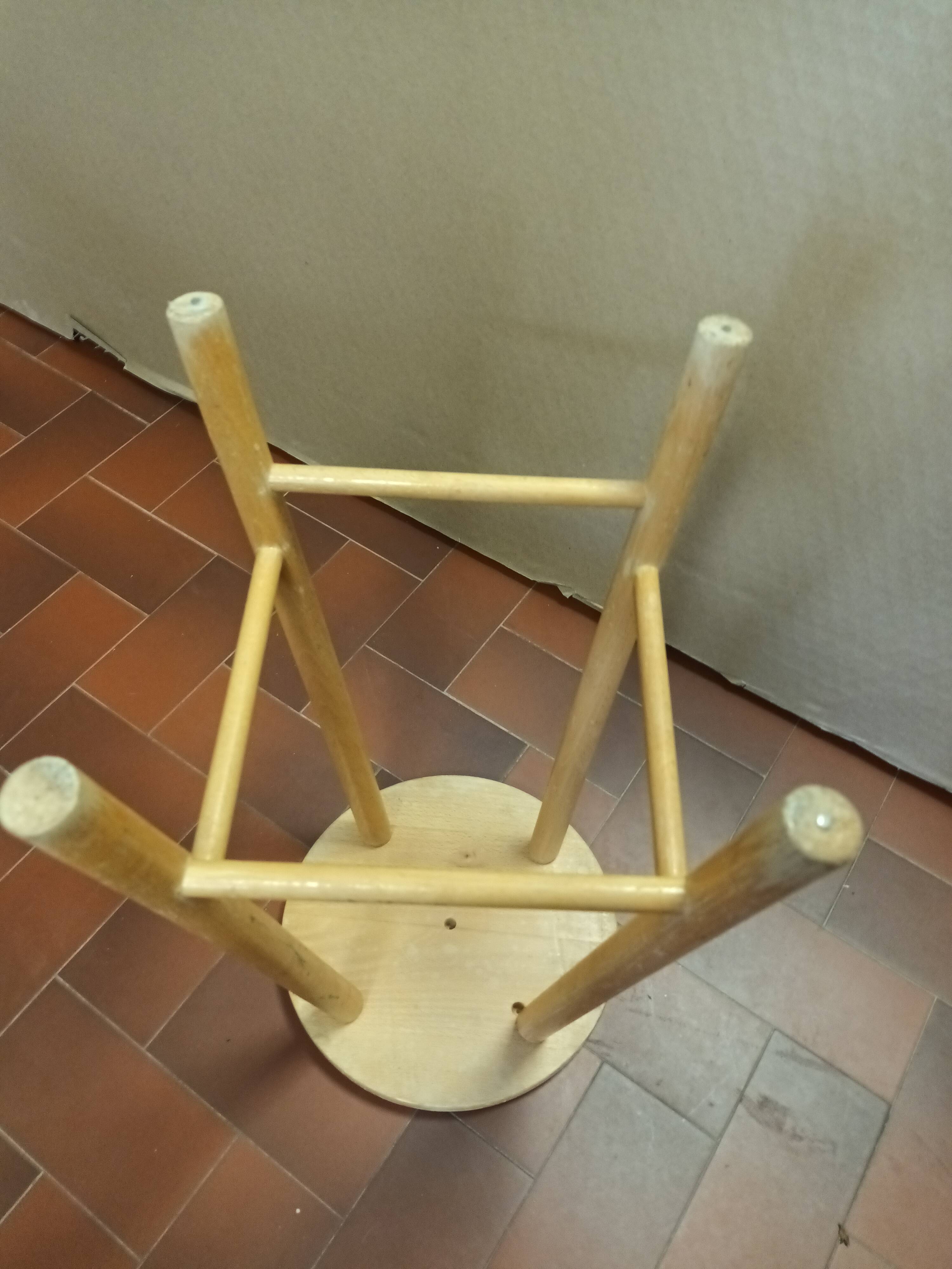 Beech wooden stool