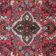 Vintage persian runner rug traditional long handmade red floral carpet 77x265cm