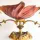 Late Art Deco bronze and porcelain centrepiece.
