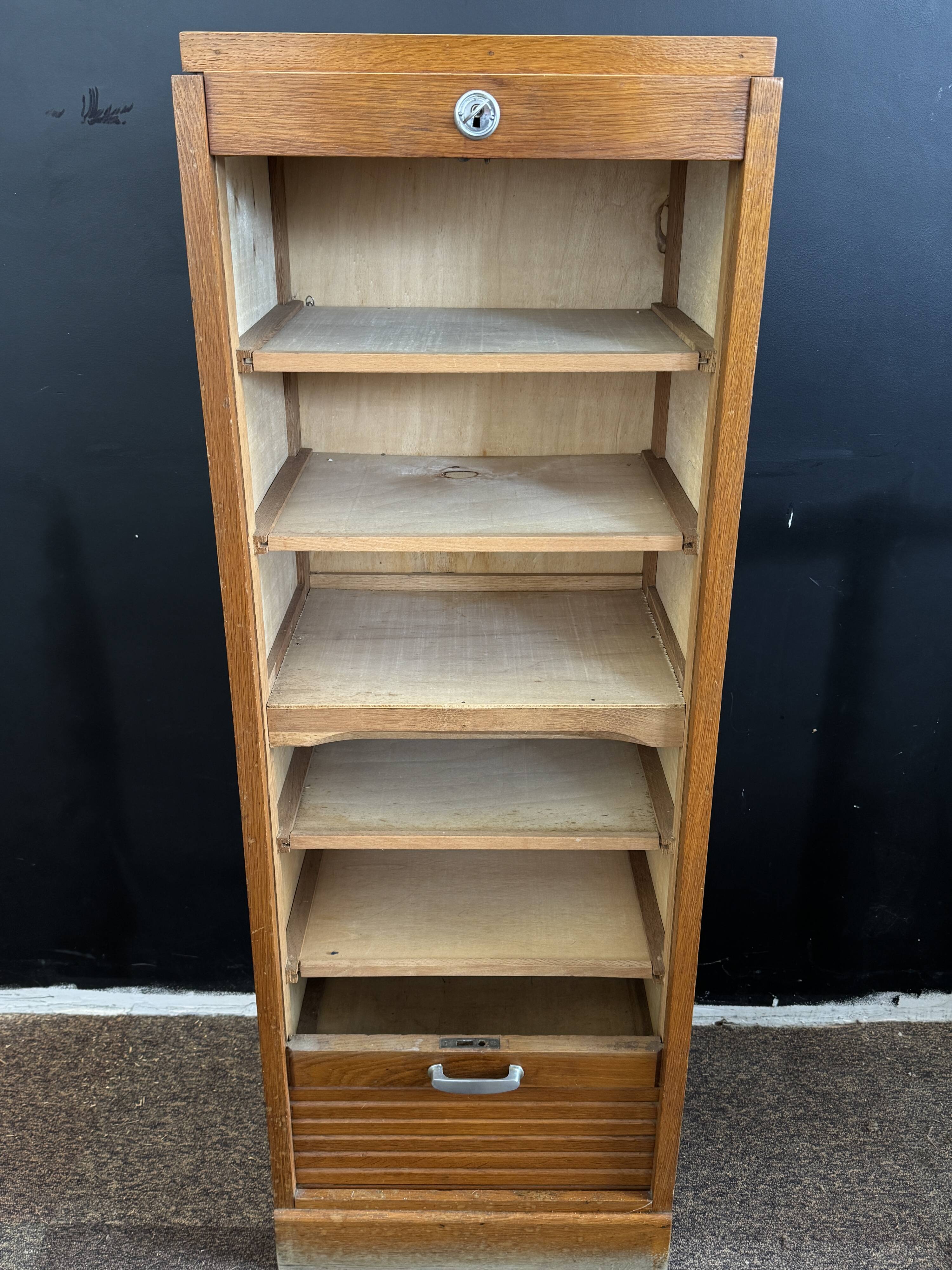Filing cabinet, wooden curtain cabinet