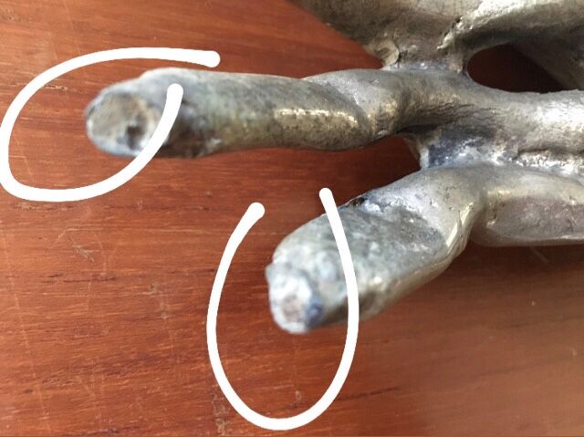 Silver metal box in crab shape