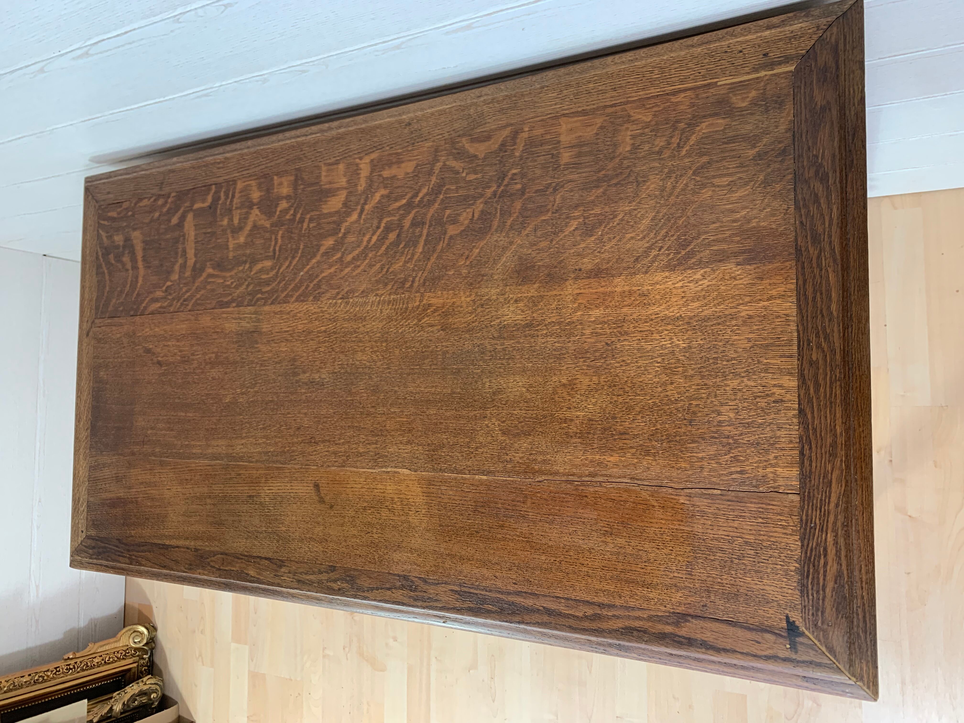 Table de ferme bureau style Louis Philippe en chêne