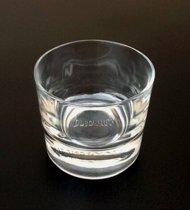 6 Dubonnet aperitif glasses Thick transparent glass