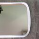 Rectangular mirror, horizontal or vertical, in white lacquered wood, 1970s.