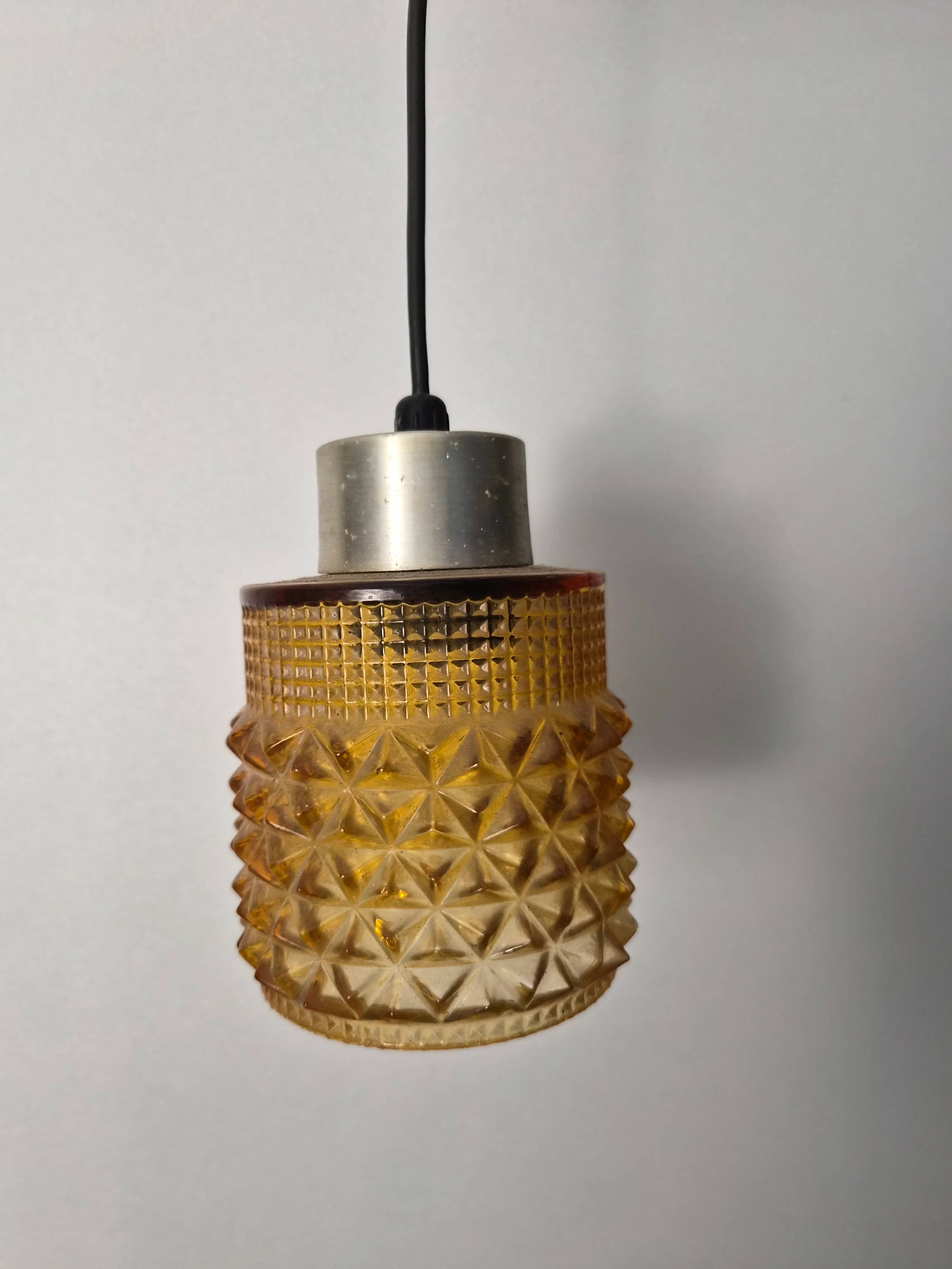 Double suspension en palissandre et verre, Danemark, 1960