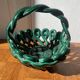 Green ceramic fruit basket - Vallauris style